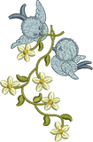 Bluebird Daisy Chain Embroidery Motif by Sue Box