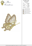 Butterfly Side Embroidery Motif - 06 by Sue Box