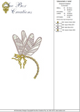 Dragonfly Side Embroidery Motif - 07 by Sue Box