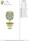 Topiary Tree and Flowers Embroidery Motif - 16 by Sue Box