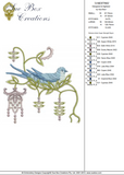 Blue Bird 2-Nesting Embroidery Motif - 21