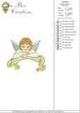 Cherub Embroidery Motif - 08 by Sue Box