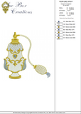 Perfume Spray Embroidery Motif - 10 by Sue Box