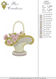 Flower Basket Embroidery Motif - 13 by Sue Box