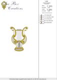 Lyre Embroidery Motif - 21 by Sue Box