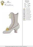 Dress Boot Embroidery Motif - 28 by Sue Box