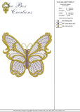 Old Gold Butterfly Embroidery Motif - 29 by Sue Box