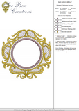 Old Gold Circle Embroidery Motif - 32 by Sue Box