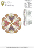 Blackberries and Bramble Design x 4 Embroidery Motif - 16 by Sue Box