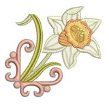 Daffodil Flower Motif 1 Embroidery Motif - 21 by Sue Box