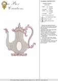 Classic Coffee Pot Embroidery Motif - 04 by Sue Box