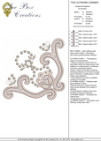 Cutwork Corner Embroidery Motif - 17 by Sue Box