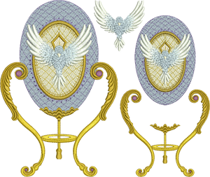 Easter Elegance machine embroidery design by Sue Box