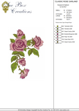 Classic Rose Garland Embroidery  01 -  Floral Illusions - by Sue Box