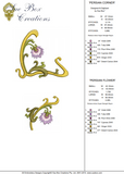 Persian Flowers 2 Design Set Embroidery Motif - 24 by Sue Box