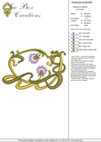 Persian Flower Border Embroidery Design - 26 - by Sue Box