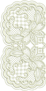 Lace - Square Doily Half Embroidery Motif by Sue Box