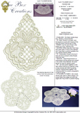 Lacy Flower Doily and Bowl Set Embroidery Motif by Sue Box