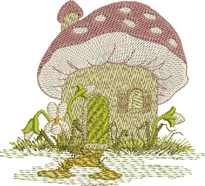 Fairy Cottage Embroidery Motif by Sue Box