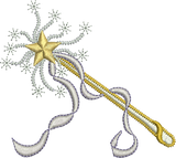 Fairy Wand Embroidery Motif by Sue Box
