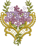 Floral Bouquet Embroidery Motif by Sue Box