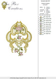 Roses Embroidery Motif -02 - Golden Classic by Sue Box