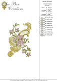 Rose Design Embroidery Motif - 03 - Golden Classic by Sue Box