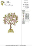Rose Tree Embroidery Motif - 07 - Golden Classic - by Sue Box