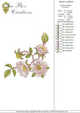 Rose Corner Embroidery Motif -13 - Golden Classic - by Sue Box