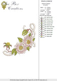 Briar and Ribbon Corner Embroidery Motif - 16 by Sue Box