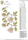 Rose Border 1 Double Design Embroidery Motif - 17 by Sue Box