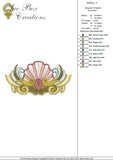 SeaShell 1 Embroidery Motif - 31 - Golden Classic - by Sue Box