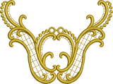 Gold Embroidery Motif by Sue Box