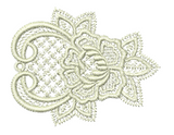 Lace - Abir Small Embroidery Motif - 02 by Sue Box