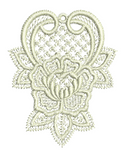 Lace - Abir Small Embroidery Motif - 02 by Sue Box