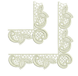 Lace - Abir Leaf Corners Embroidery Motif - 06 by Sue Box