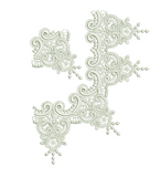 Lace Krystal Border Corners Embroidery Motif - 18 by Sue Box
