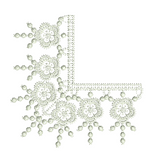 Lace Krystal Narrow Corner Embroidery Motif - 20 by Sue Box
