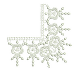 Lace Krystal Narrow Corner Embroidery Motif - 20 by Sue Box