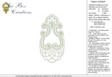 Lace Tamah Corner Embroidery Motif - 23 by Sue Box