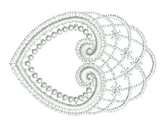 Lace Tamah Heart Embroidery Motif - 27 by Sue Box