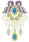 Jewel Flower 1 and Jewel Motif D - Embroidery Design - 05 by Sue Box