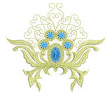 Jewel Motif A and Flower 4 Embroidery Designs - 07 by Sue Box