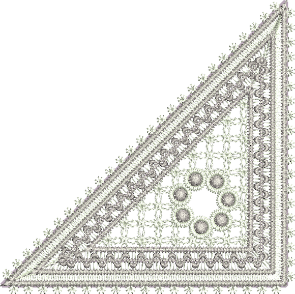 Lace Jewel Corner Embroidery design by Sue Box