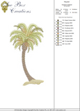 Palm Tree -B Embroidery Motif - 04 - Sue Box Moroccan designs