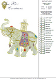 Elephant Large Embroidery Motif - 01LG by Sue Box