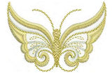 Butterfly A and Butterfly B Gold Embroidery Motifs - 11 by Sue Box