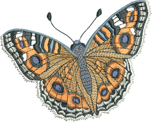 Butterfly - Meadow Argus Embroidery Motif by Sue Box