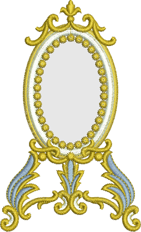 Gold Mirror Embroidery Motif by Sue Box