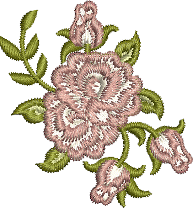 Rose Spray Embroidery design by Sue Box